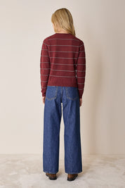 Striped crew neck sweater