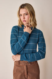 Striped crew neck sweater
