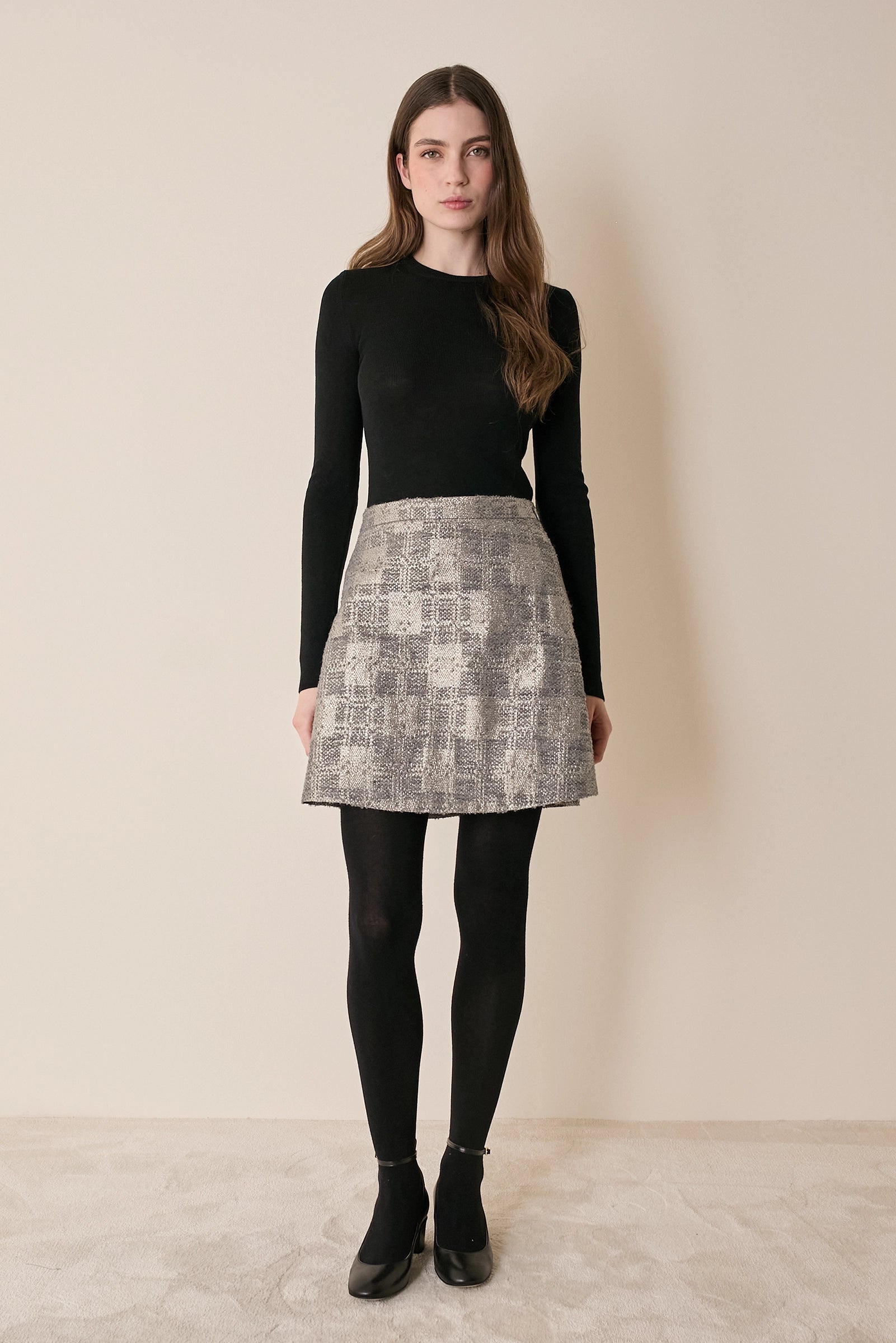 Crew neck sweater in extra-fine merino wool