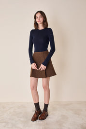 Crew neck sweater in extra-fine merino wool