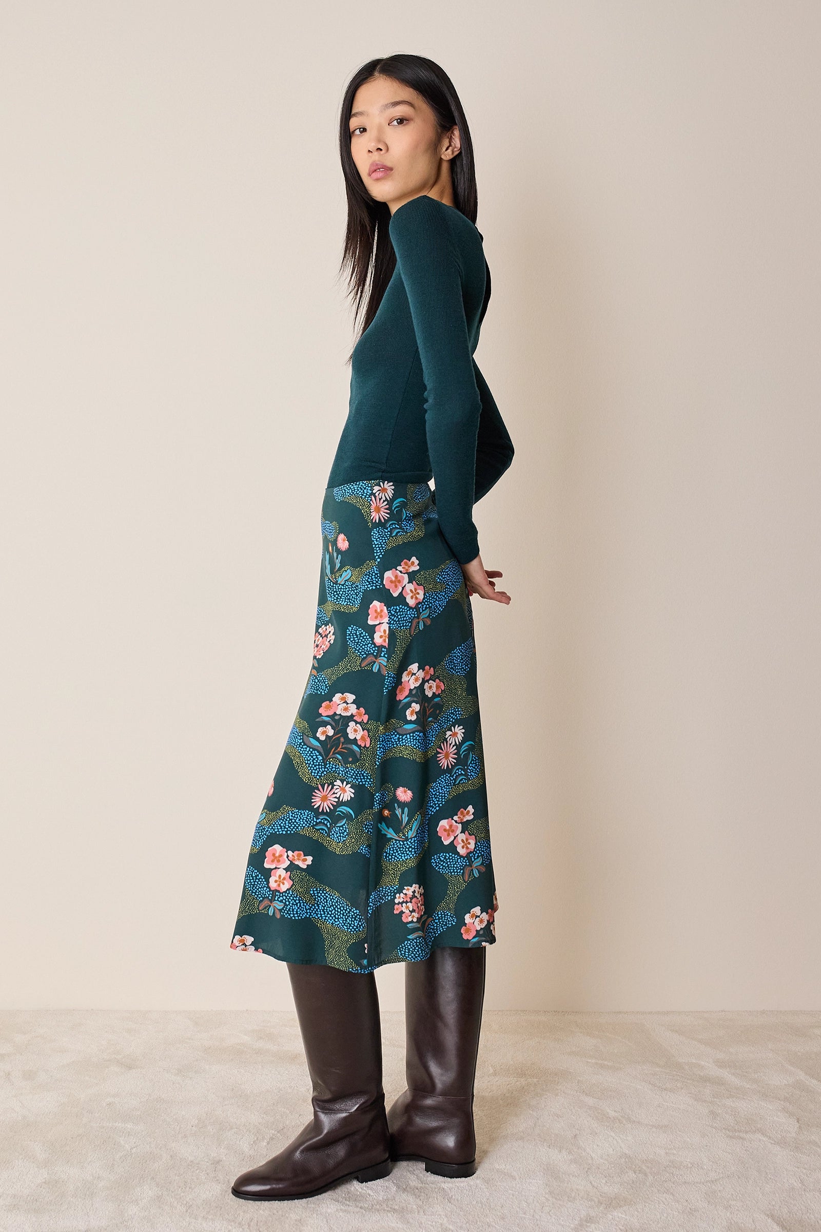 Maglia girocollo in lana merino extrafine