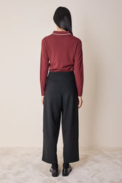 Polo con volant e bottoncini a sfera