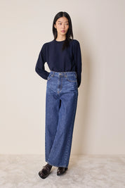 Maglia girocollo con maniche raglan