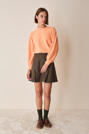 Maglia girocollo con maniche raglan