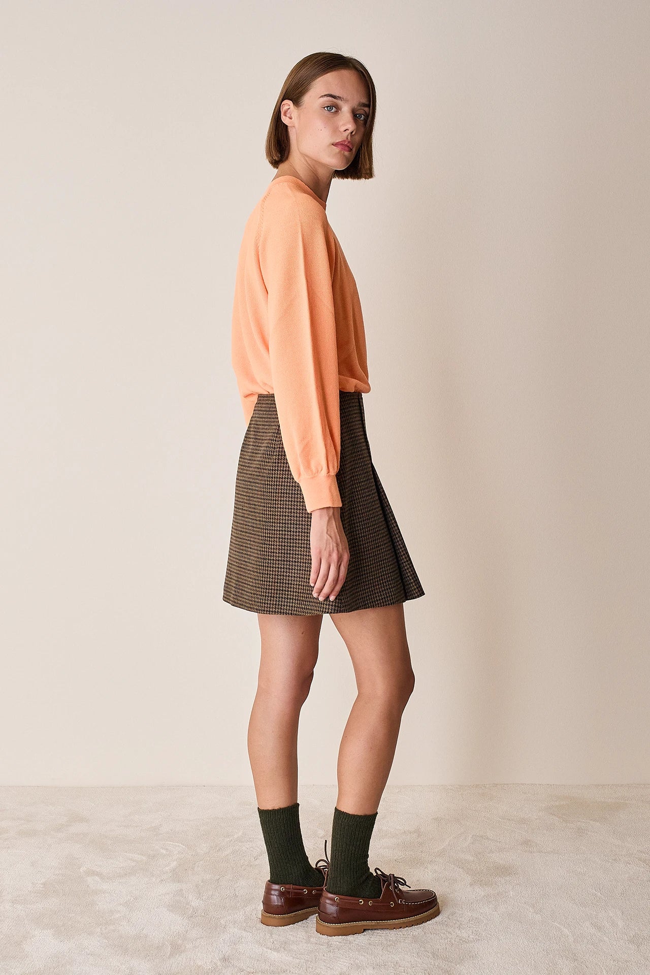 Maglia girocollo con maniche raglan