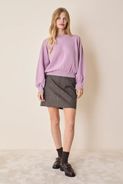 Maglia girocollo con maniche raglan