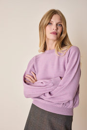 Maglia girocollo con maniche raglan