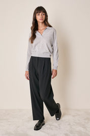 Polo in lana, seta e cashmere