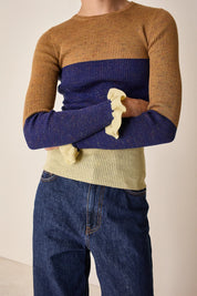 Color block crewneck