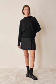 Maglia con collo alto in lana merino