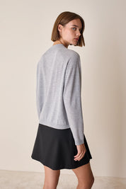 Maglia con collo alto in lana merino