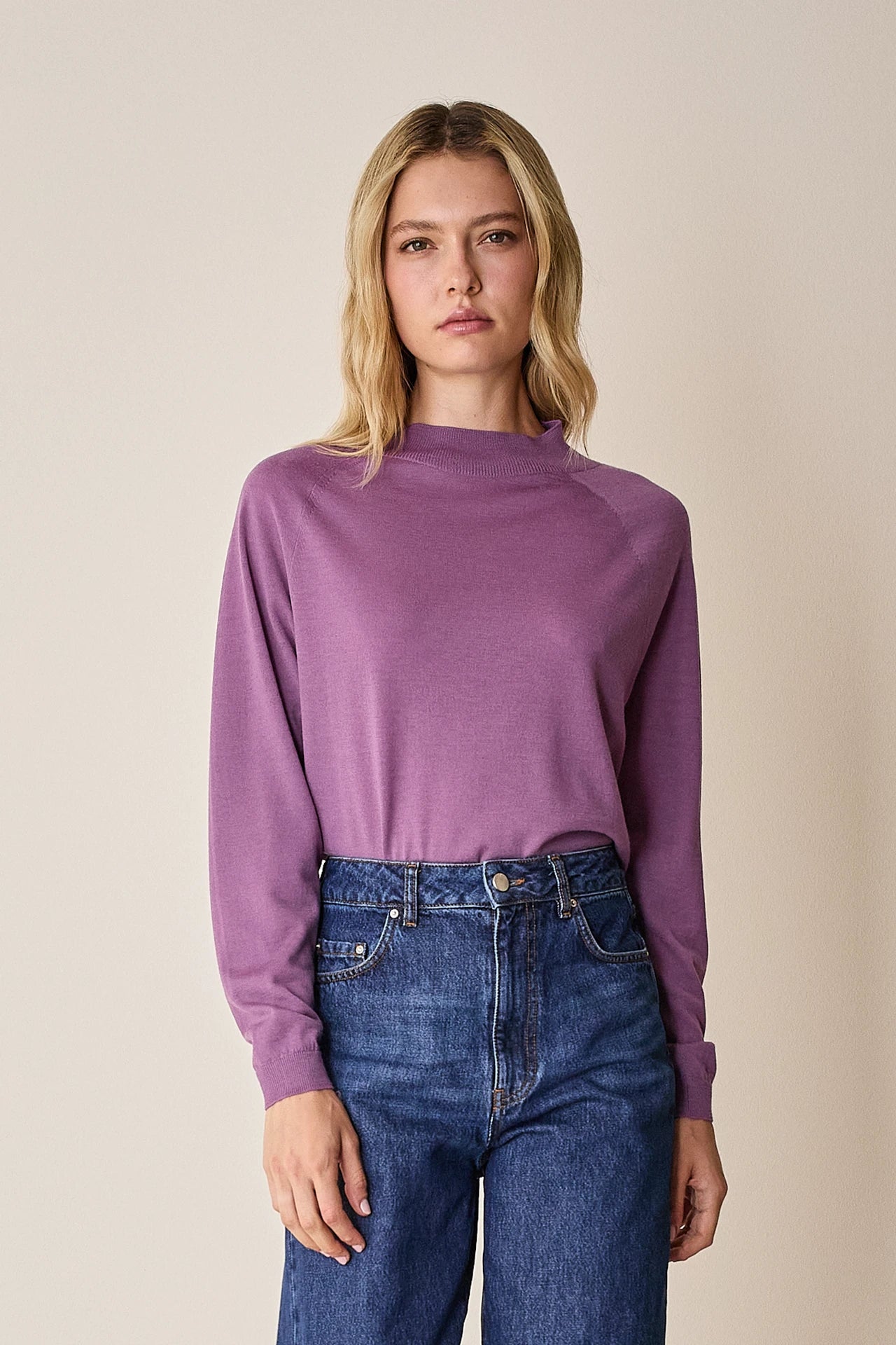 Mock-neck sweater