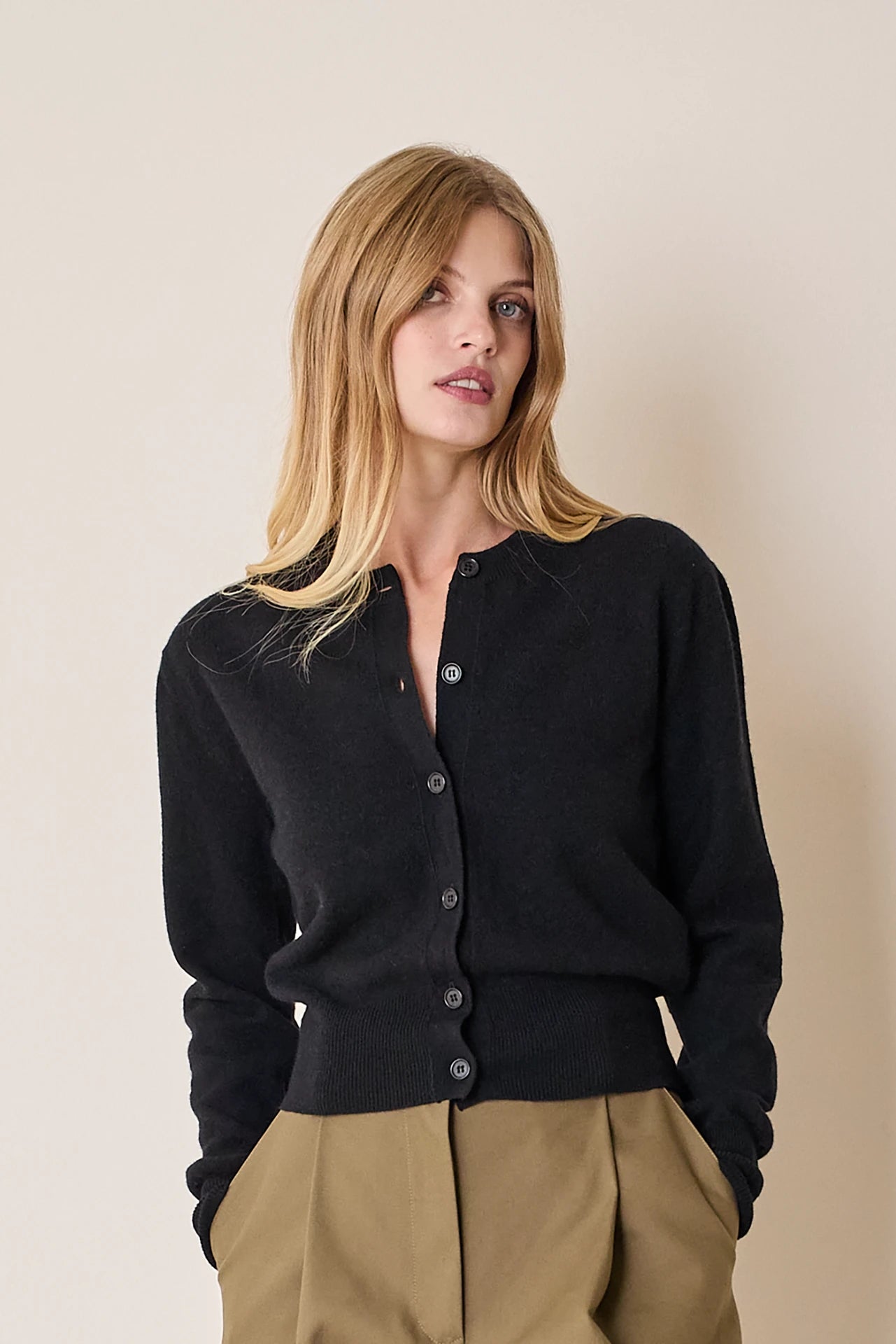 Cardigan in lana e cashmere