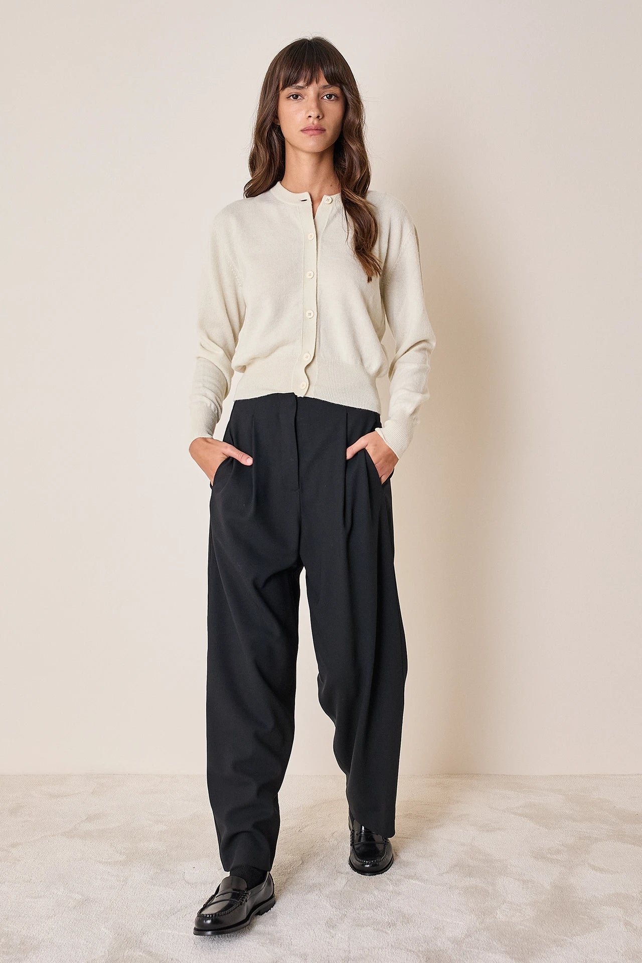 Cardigan in lana e cashmere