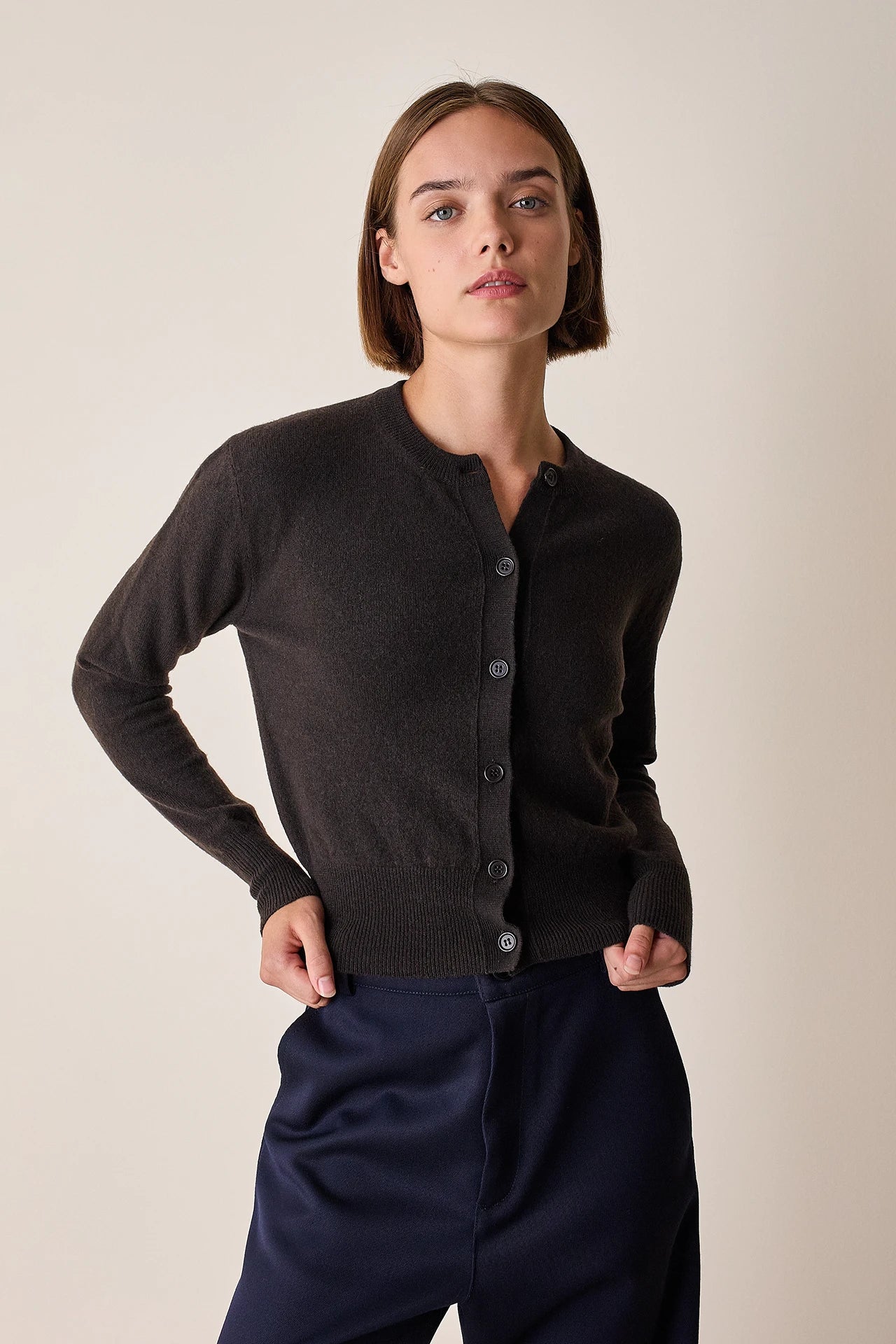 Cardigan in lana e cashmere