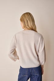 Puff-sleeve sweater