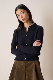 Cardigan con colletto a polo