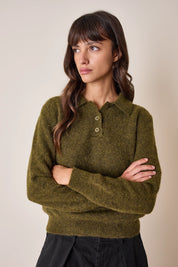 Piura alpaca polo sweater