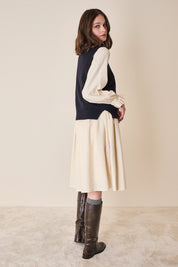 Brushed alpaca and merino vest 