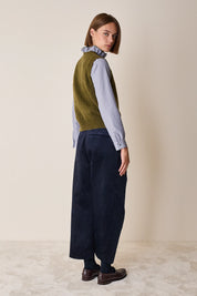 Brushed alpaca and merino vest 