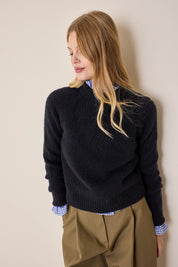 Maglia girocollo in baby alpaca