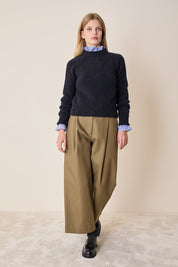 Maglia girocollo in baby alpaca