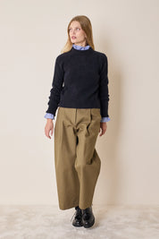 Maglia girocollo in baby alpaca