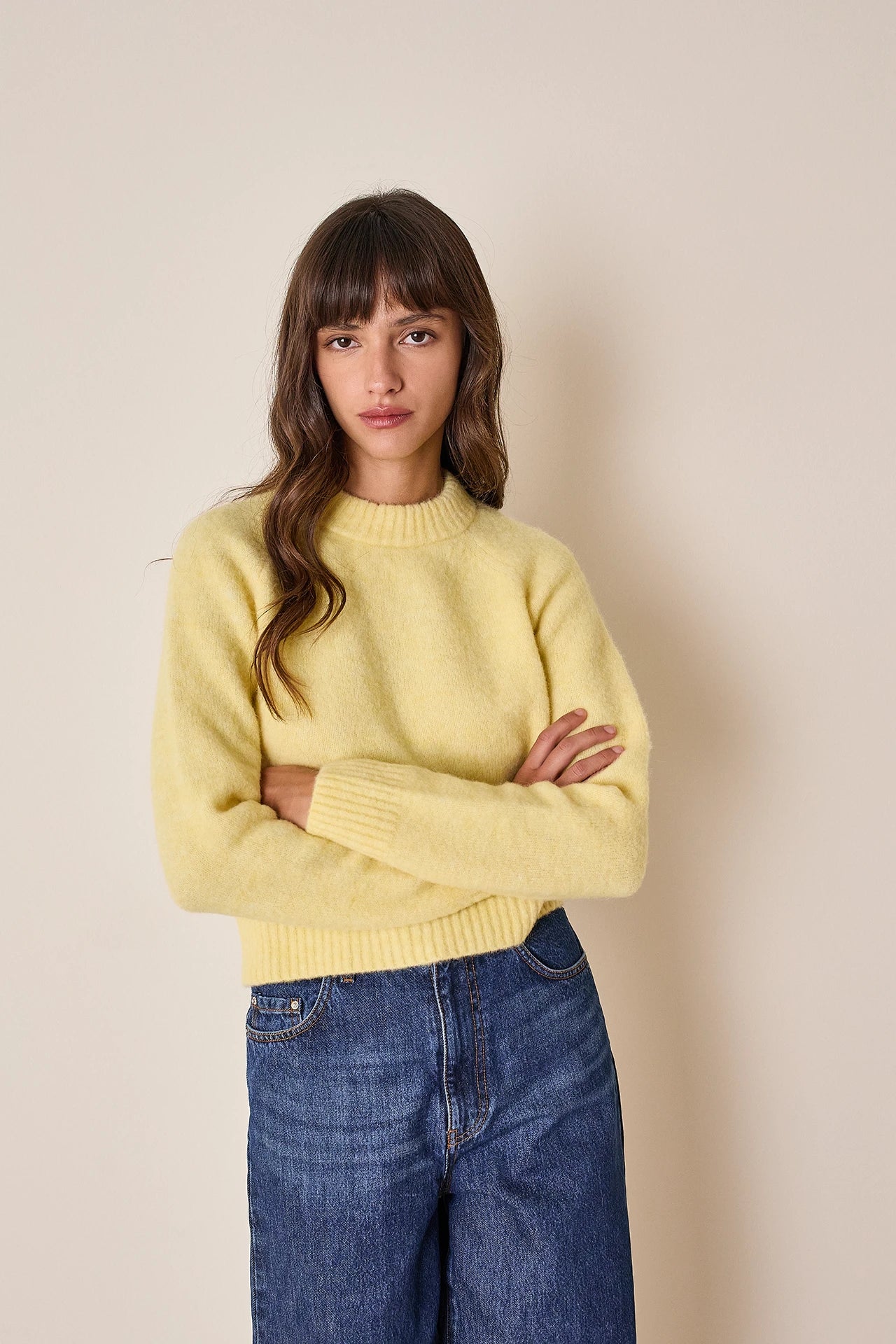 Maglia girocollo in baby alpaca