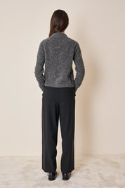 Maglia girocollo in baby alpaca