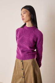 Maglia girocollo in baby alpaca