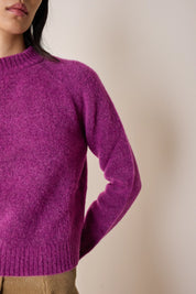 Maglia girocollo in baby alpaca