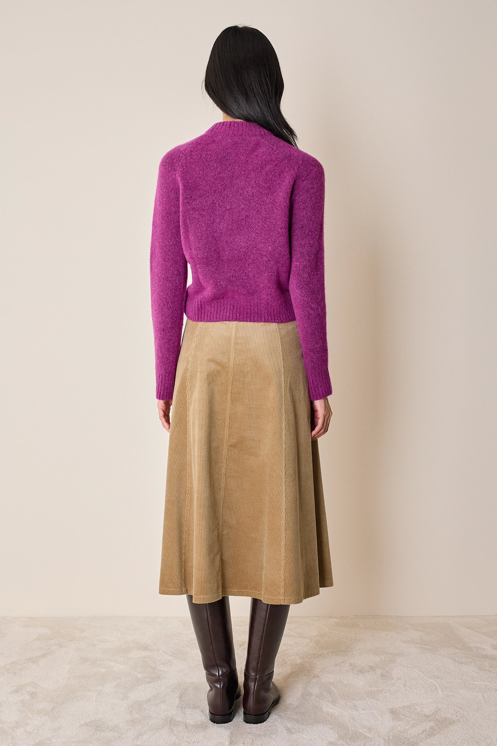 Maglia girocollo in baby alpaca