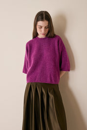 Piura alpaca mid-sleeve sweater