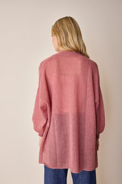 Cardigan kimono in maglia di mohair