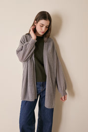 Cardigan kimono in maglia di mohair