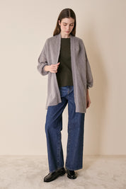 Cardigan kimono in maglia di mohair