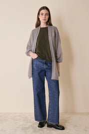 Cardigan kimono in maglia di mohair