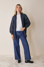 Cardigan kimono in maglia di mohair