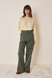 Mohair and baby alpaca crew neck sweater