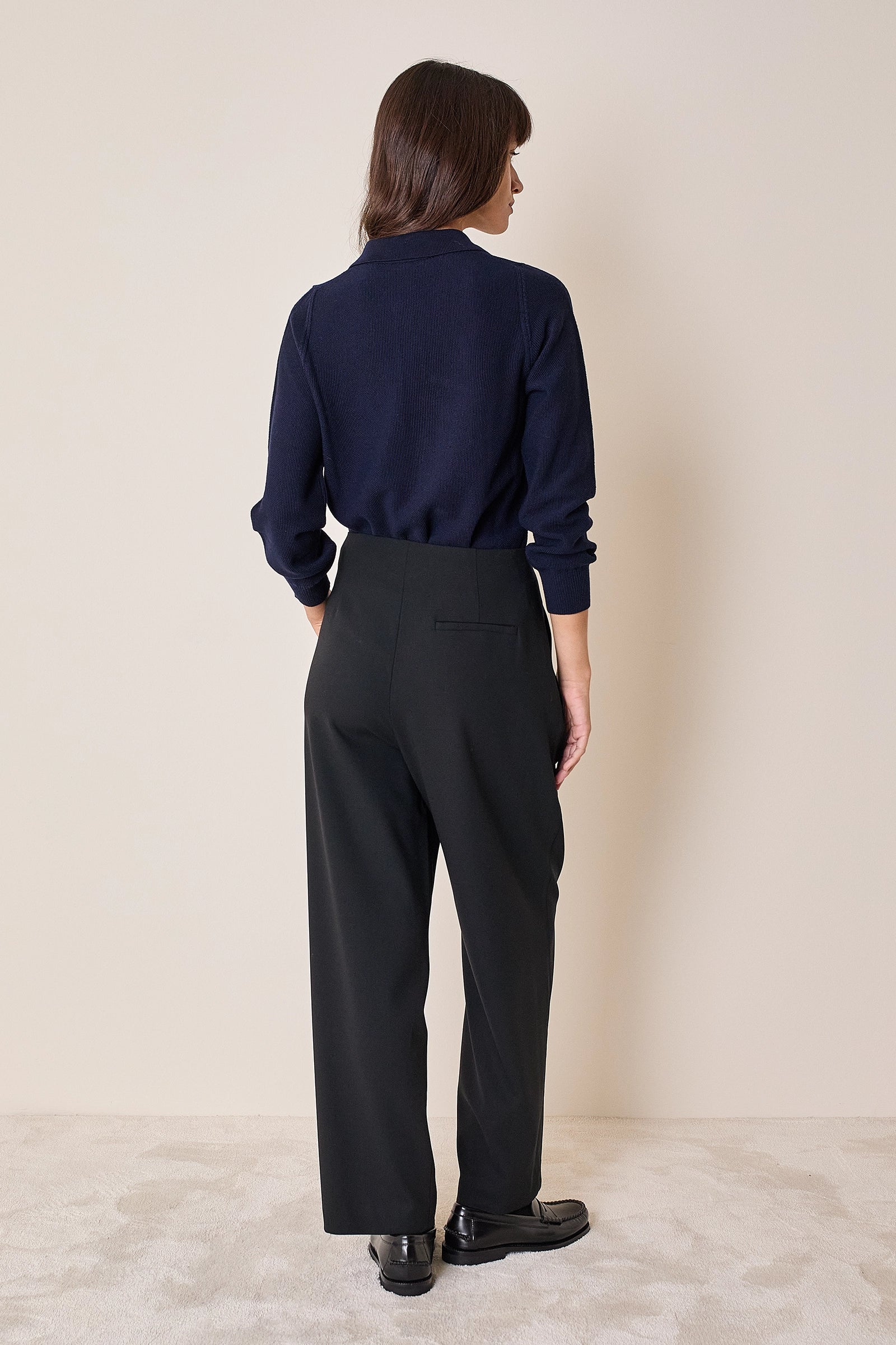 Polo in lana vergine merino extra fine