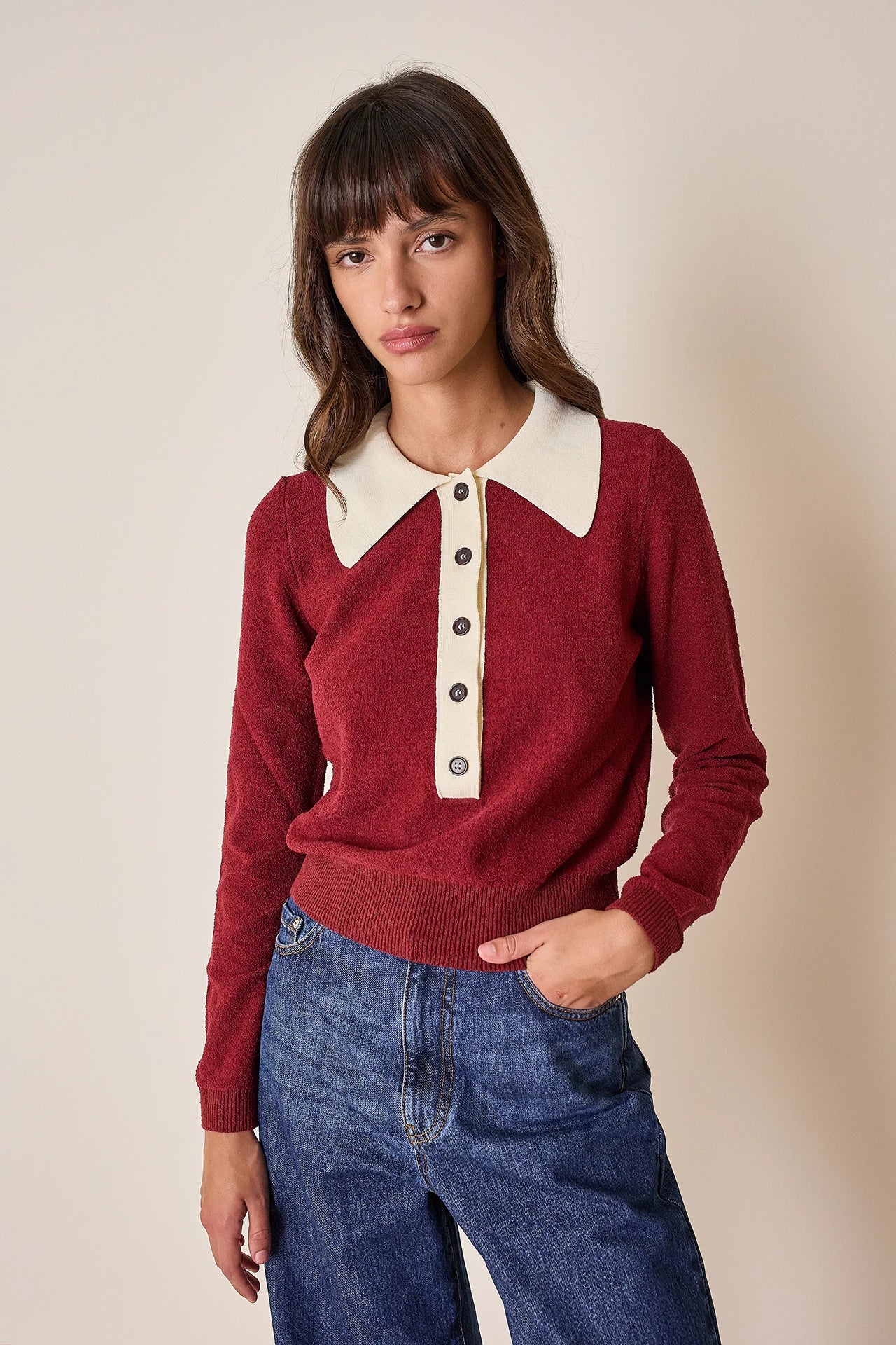 Polo in filato spugnetta