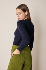 Girocollo operato in lana