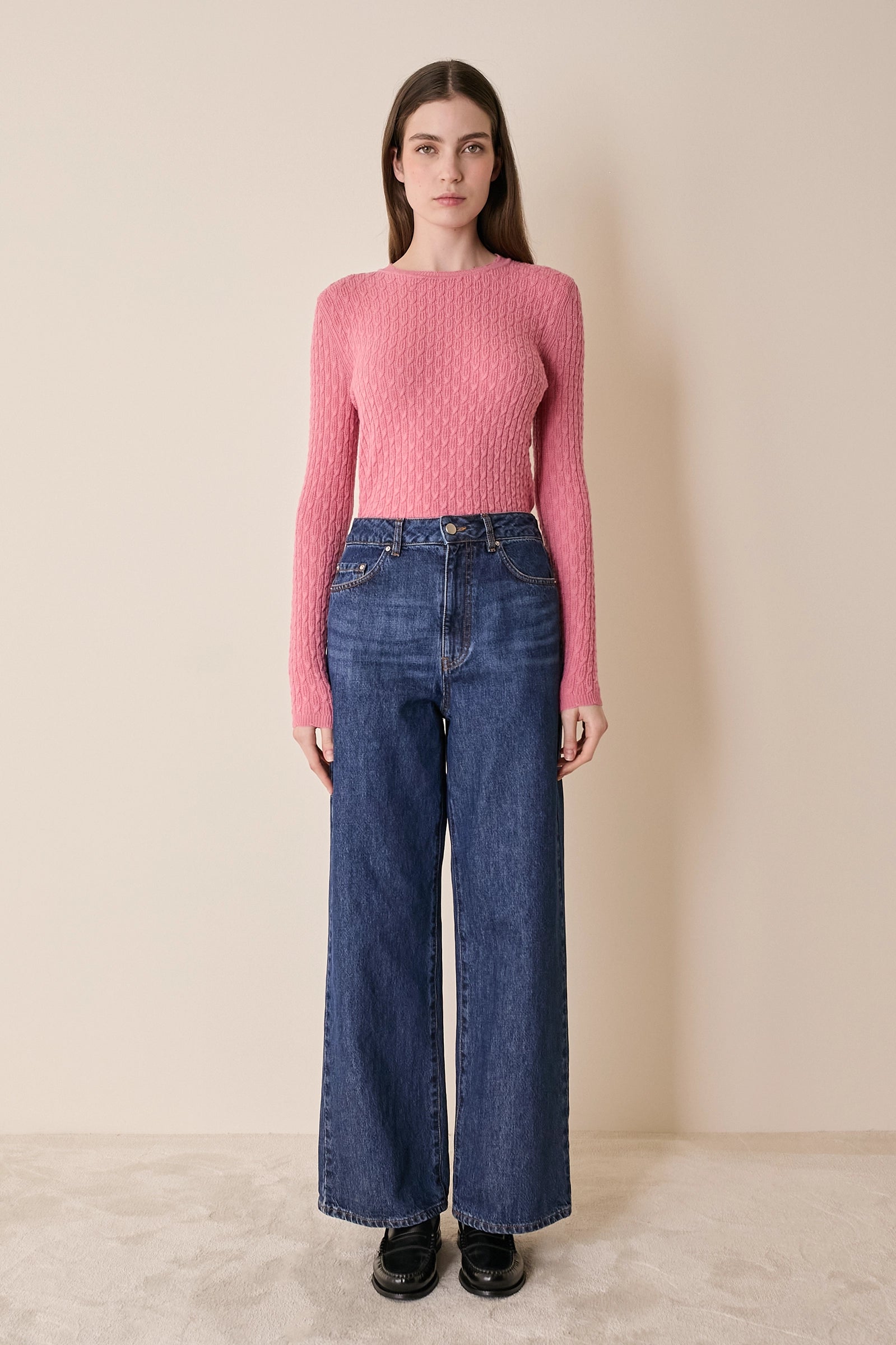 Girocollo operato in lana