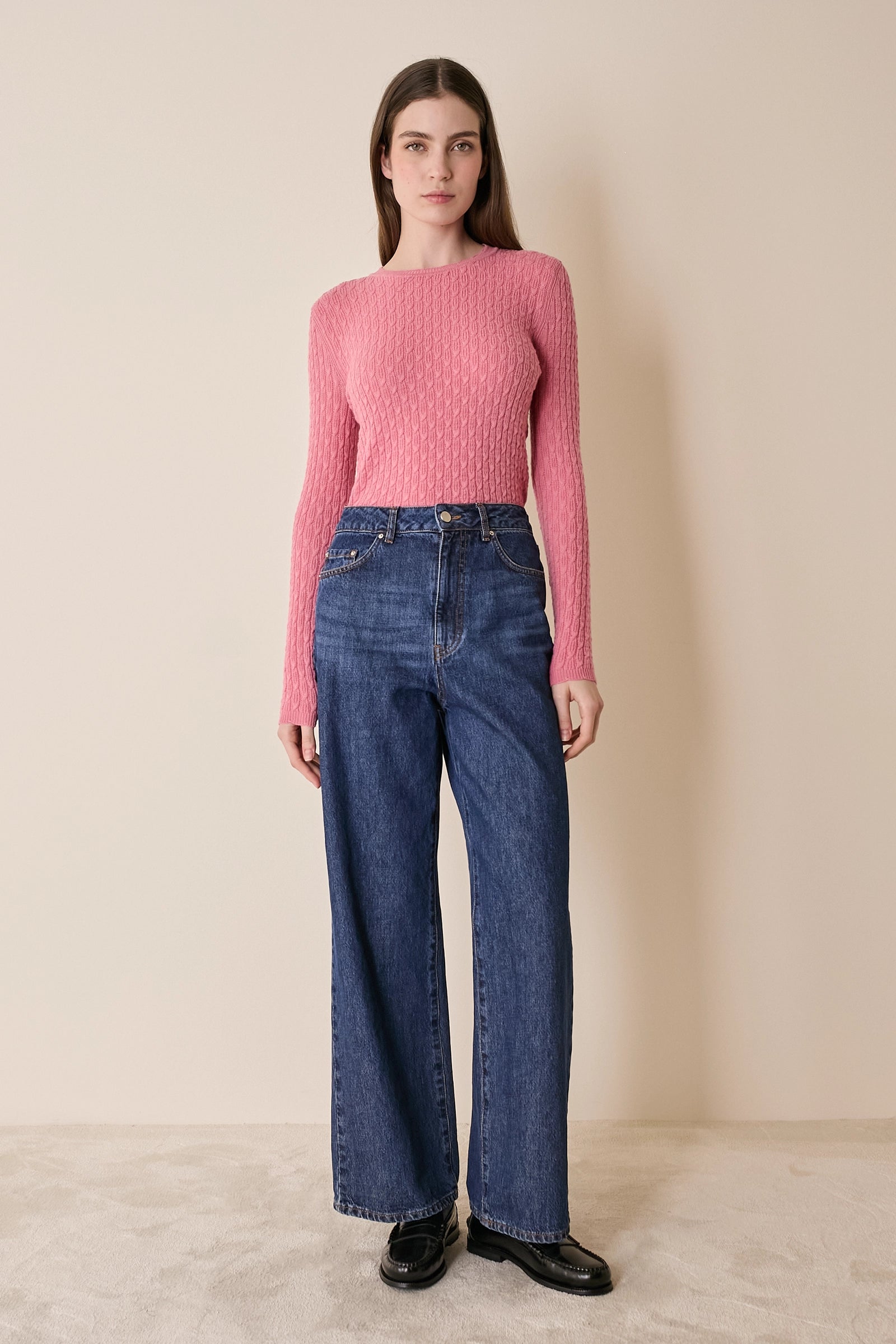 Girocollo operato in lana