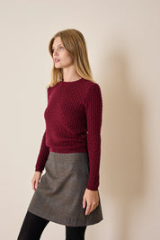 Maglia girocollo operata in lana