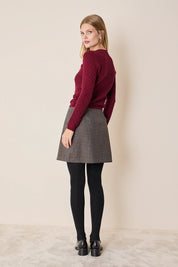 Maglia girocollo operata in lana