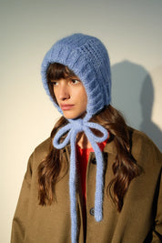 Balaclava in mohair con fiocco