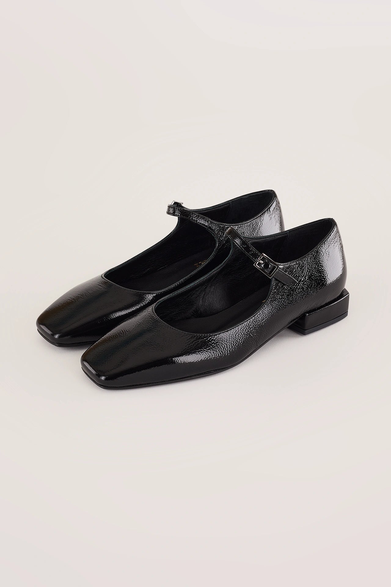 Glossy leather ankle-strap Mary Jane