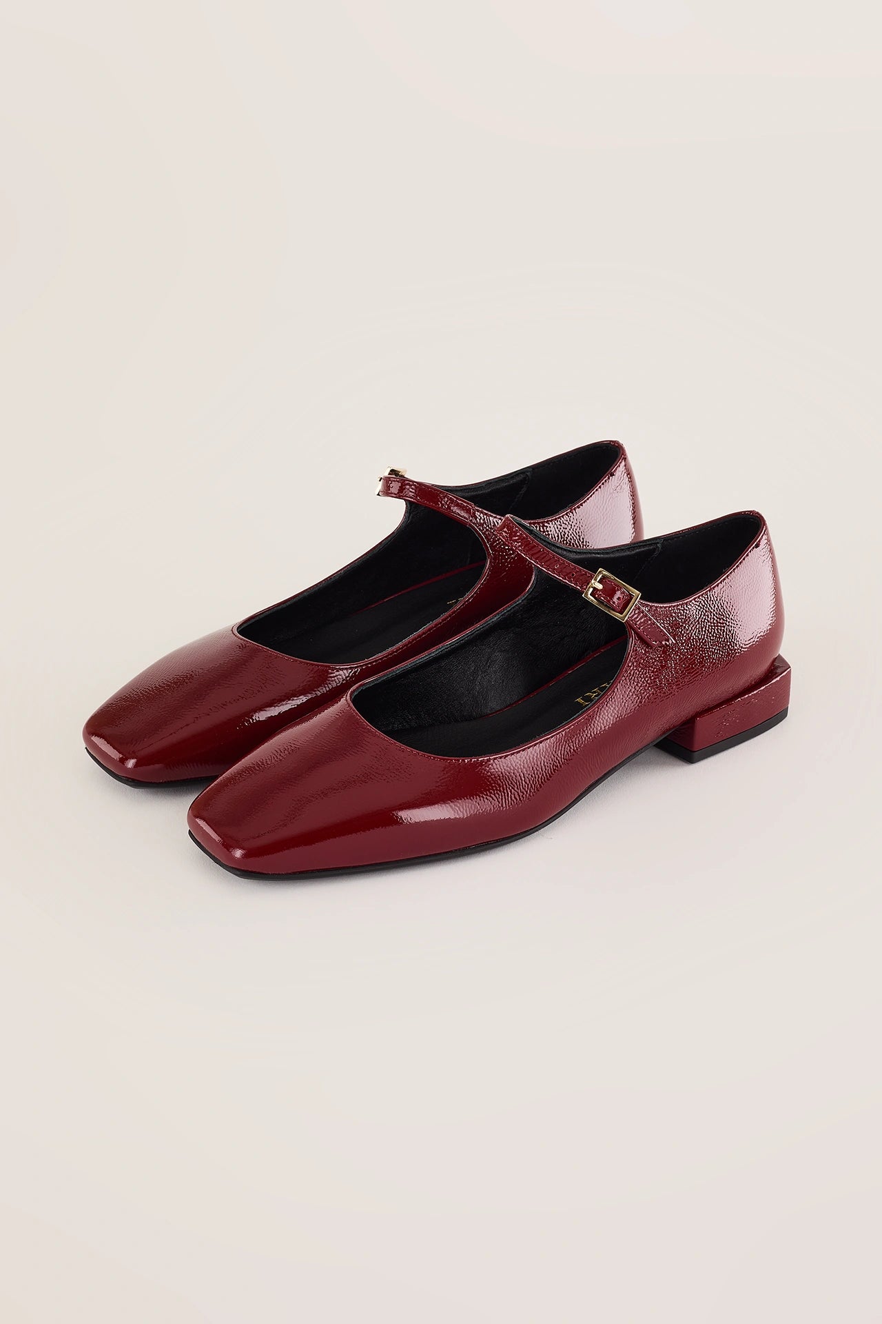 Glossy leather ankle-strap Mary Jane