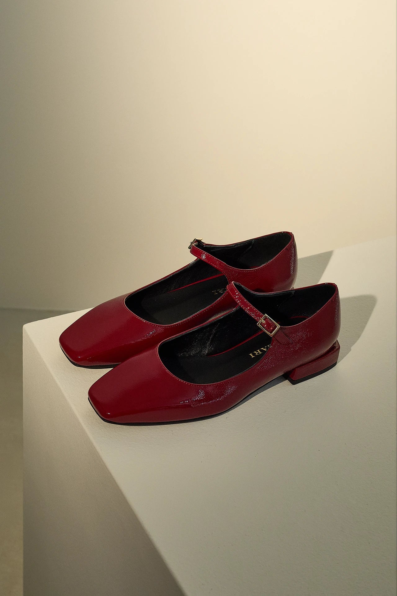 Glossy leather ankle-strap Mary Jane